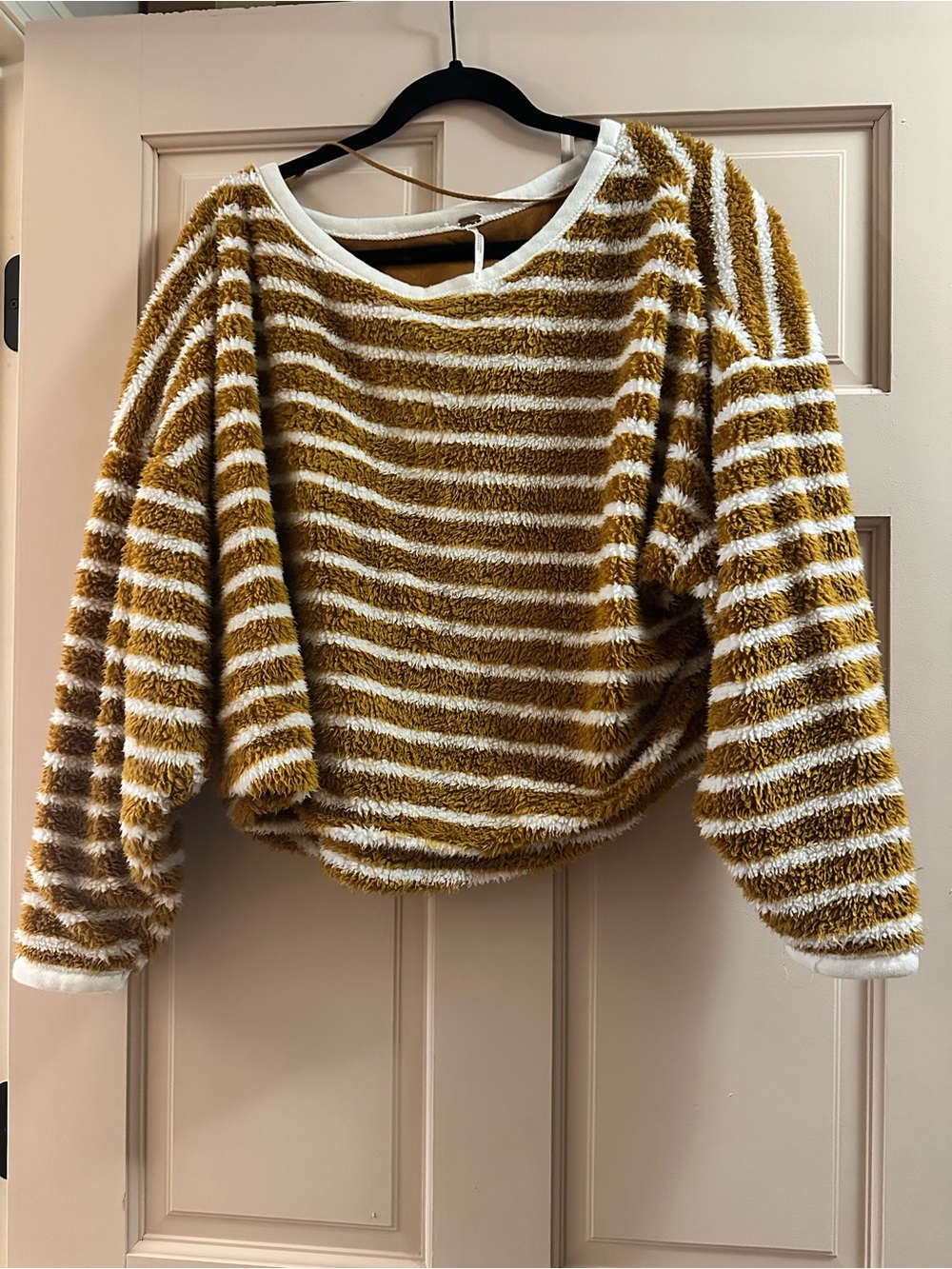 Free People Striped Gold Sweater